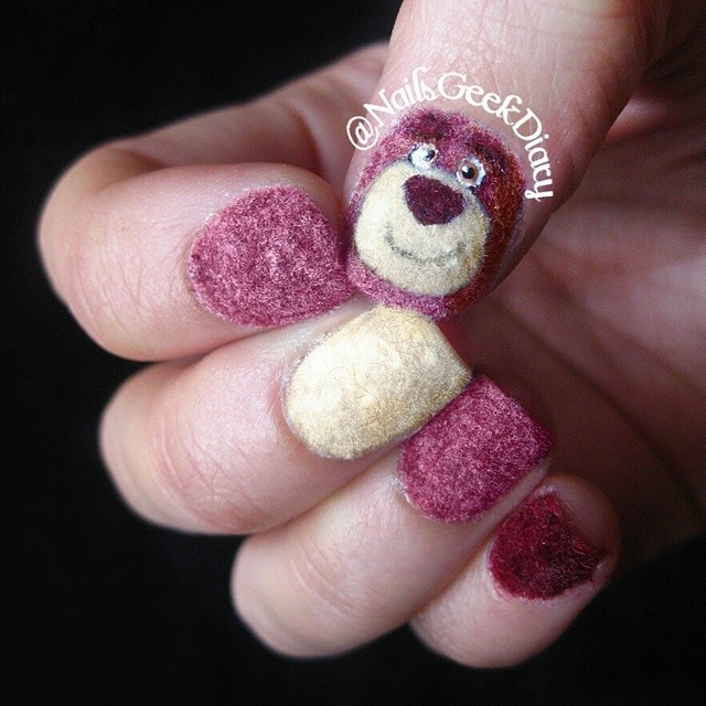 Teddy bear nail art! : r/Nails