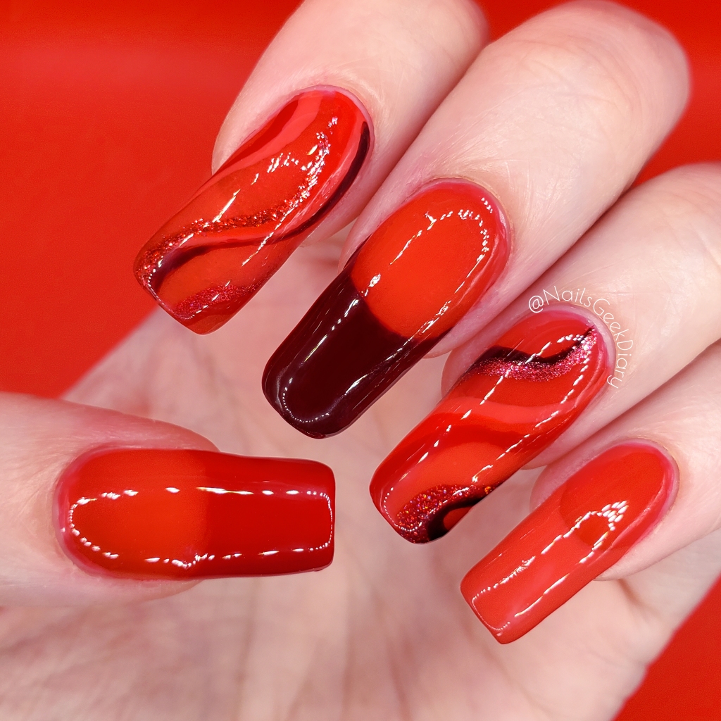 OPI Big Apple Red on coffin shaped acrylics  Red nails, Dream nails, Nail  polish colors